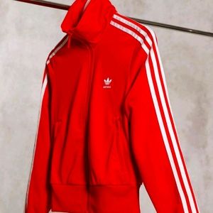Adidas red track jacket